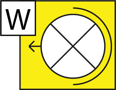 Wide micro spike spot symbol